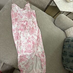 Cider Pink and White Floral Dress